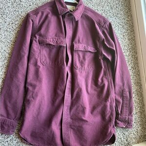 L.L.Bean Chamois Cloth Shirt – Burgundy – Men’s Small – Traditional Fit